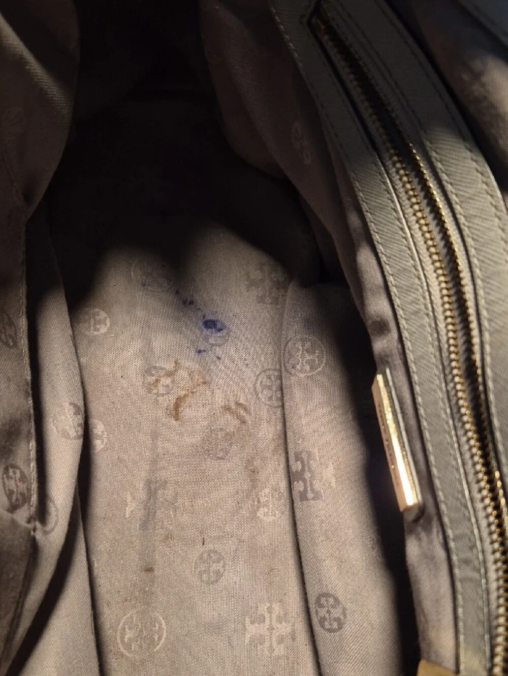 Tory Burch Light Beige Leather Satchel